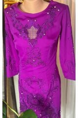 Şehrazat Butik Tasarım İç Astarlı Mini Elbise