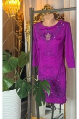 Şehrazat Butik Tasarım İç Astarlı Mini Elbise