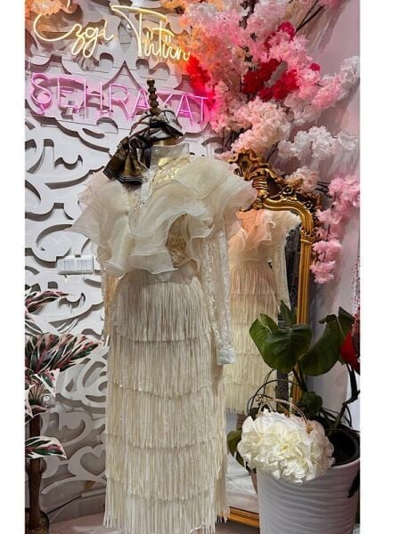 Şehrazat Butik Volanlı Orkide Gömlek