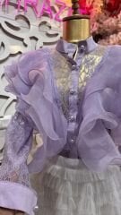 Şehrazat Butik Volanlı Orkide Gömlek