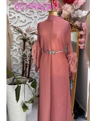 Şehrazat Butik Tasarım İthal Kolu Güllü Elbise (KEMER DAHİL DEĞİLDİR)