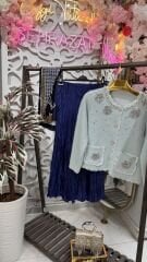 Şehrazat Butik İthal Tasarım Kırışık Etek