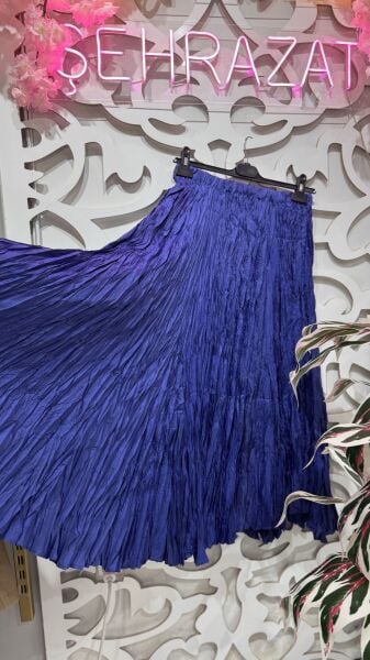 Şehrazat Butik İthal Tasarım Kırışık Etek