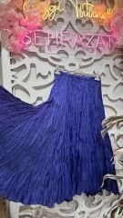 Şehrazat Butik İthal Tasarım Kırışık Etek