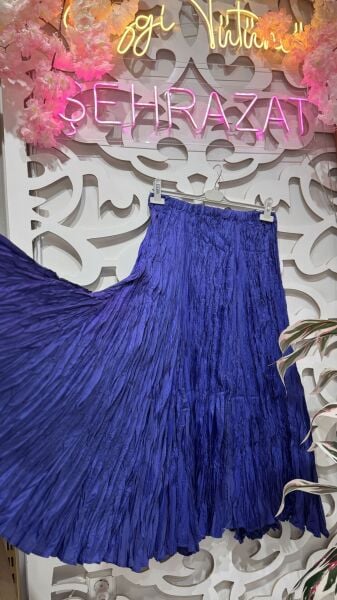 Şehrazat Butik İthal Tasarım Kırışık Etek