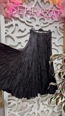 Şehrazat Butik İthal Tasarım Kırışık Etek