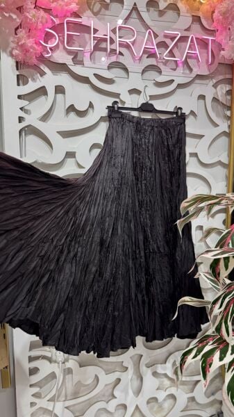 Şehrazat Butik İthal Tasarım Kırışık Etek