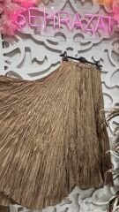 Şehrazat Butik İthal Tasarım Kırışık Etek