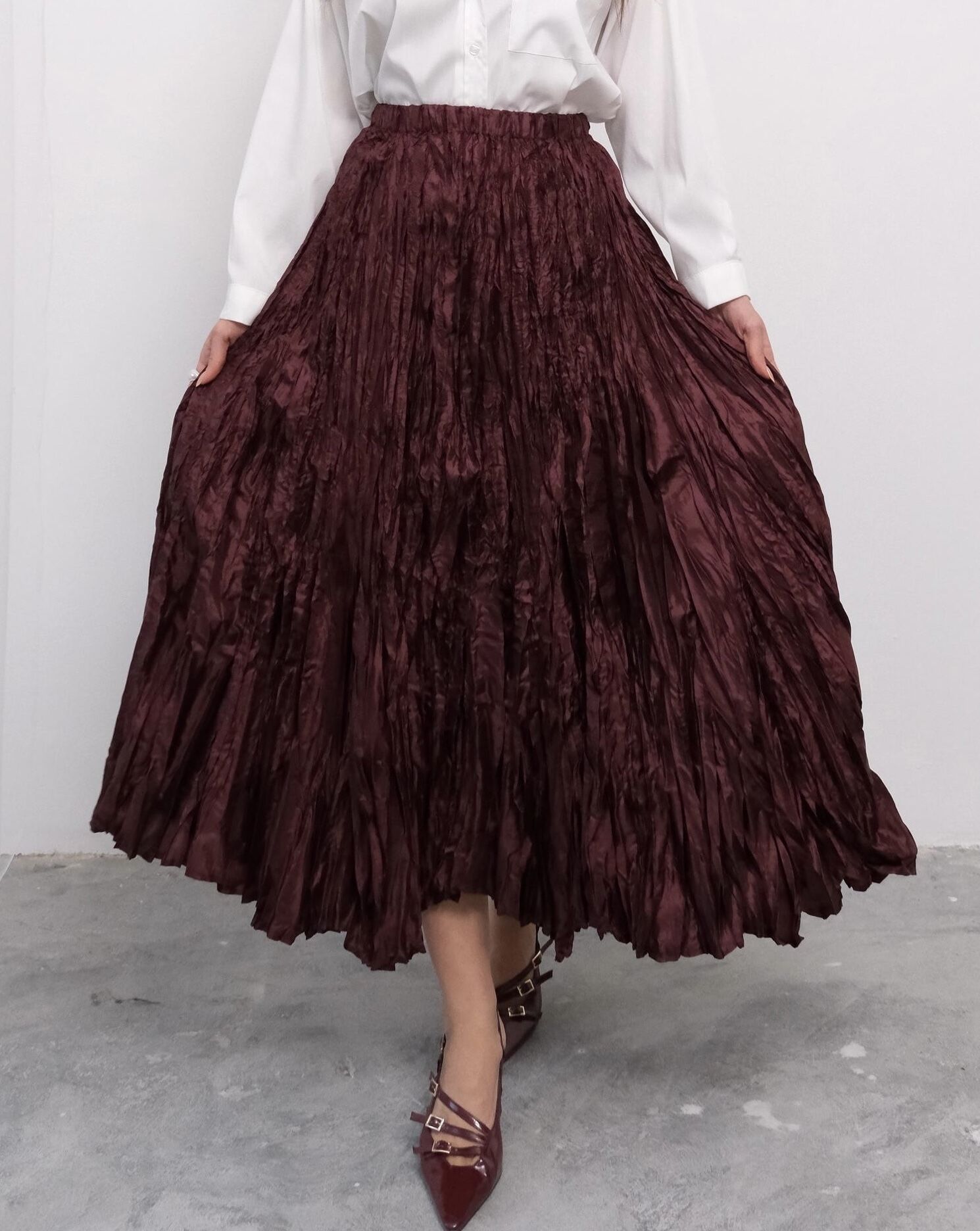 Şehrazat Butik İthal Kırışık Etek