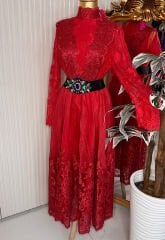 Şehrazat Butik Lirya  Elbise (KEMER DAHİL DEĞİLDİR)