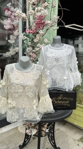 Şehrazat Afra 3 Boyutlu Tasarım Bluz