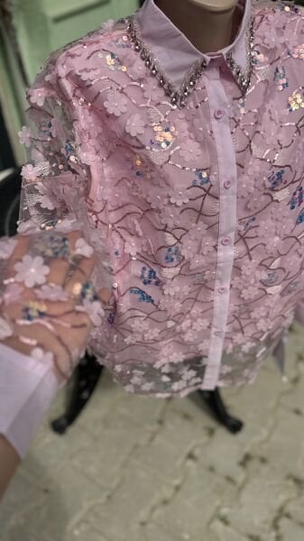 Şehrazat Butik Pul İşlemeli Tasarım Gömlek