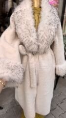 Şehrazat Butik Tasarım Beyaz Kürk