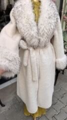 Şehrazat Butik Tasarım Beyaz Kürk