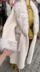 Şehrazat Butik Tasarım Beyaz Kürk