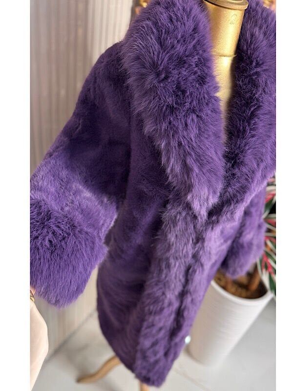 Şehrazat Butik Tasarım Mor Kürk