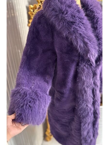 Şehrazat Butik Tasarım Mor Kürk