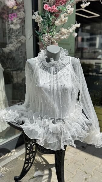 Şehrazat Pearl Chic Tasarım Bluz Gömlek