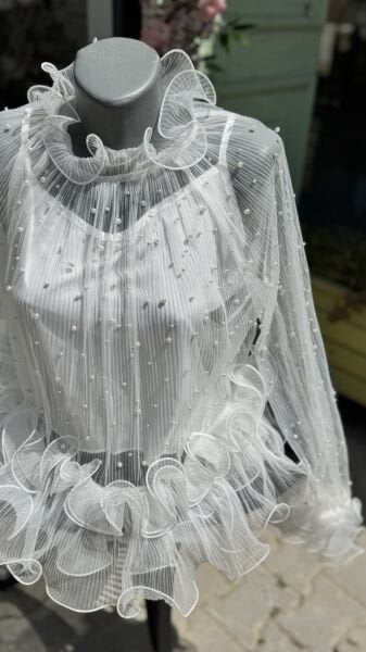 Şehrazat Pearl Chic Tasarım Bluz Gömlek