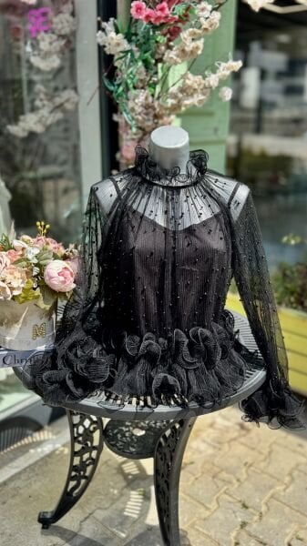 Şehrazat Pearl Chic Tasarım Bluz Gömlek