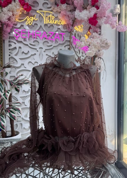 Şehrazat Pearl Chic Tasarım Bluz Gömlek