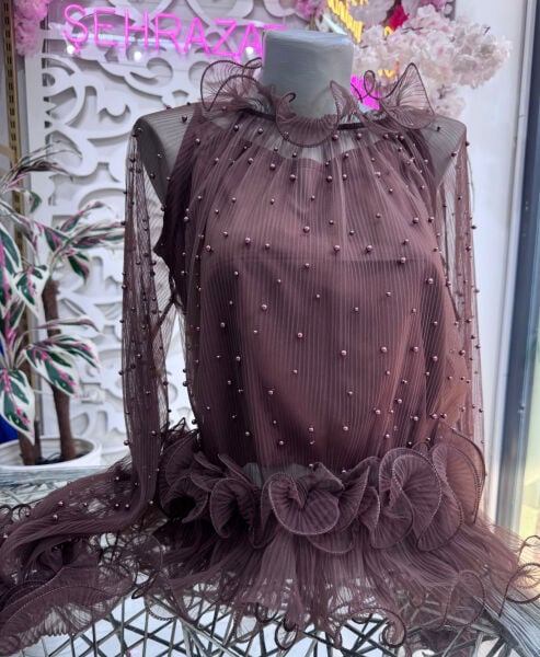Şehrazat Pearl Chic Tasarım Bluz Gömlek