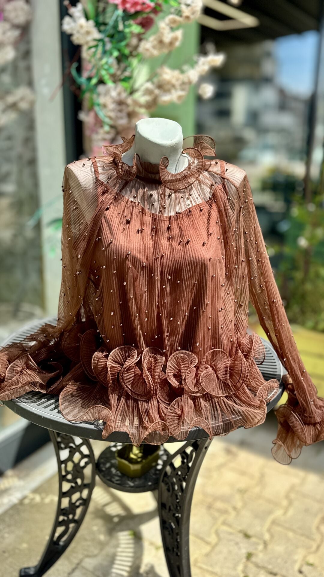 Şehrazat Pearl Chic Tasarım Bluz Gömlek