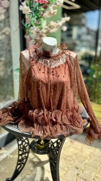 Şehrazat Pearl Chic Tasarım Bluz Gömlek