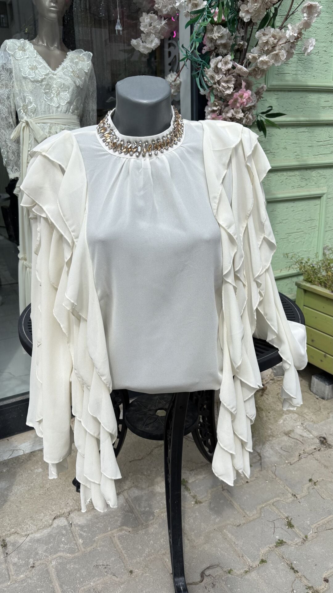 Şehrazat Butik Fırfır Fırfır Tasarım Gömlek