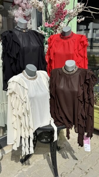 Şehrazat Butik Fırfır Fırfır Tasarım Gömlek