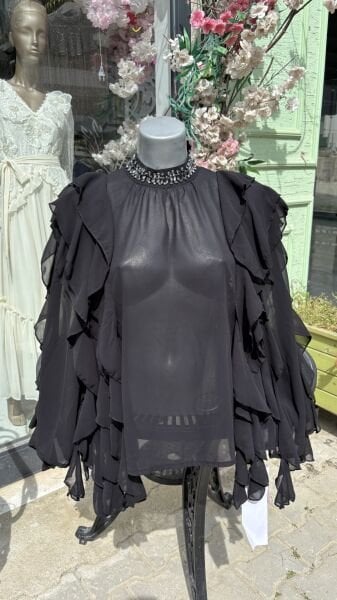 Şehrazat Butik Fırfır Fırfır Tasarım Gömlek