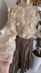 ŞEHRAZAT Butik 3 Boyutlu Fransız Bluz