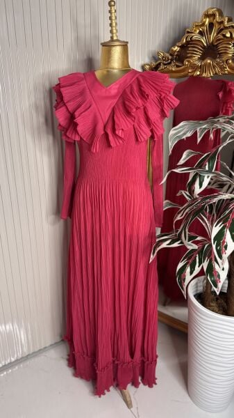 Şehrazat Butik Tasarım Volanlı Elbise