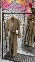 Şehrazat Butik Tasarım Deri İthal Trenç Palto