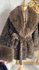 Şehrazat Butik Tasarım Leoparlı Kürk
