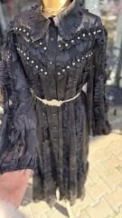 Şehrazat Butik Siyah Düş Elbise (KEMER DAHİL DEĞİLDİR)