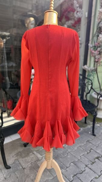 Şehrazat Butik Düğme Detaylı Elbise Standart
