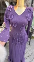 Şehrazat Butik Tasarım İncili Mor Takım