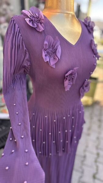 Şehrazat Butik Tasarım İncili Mor Takım