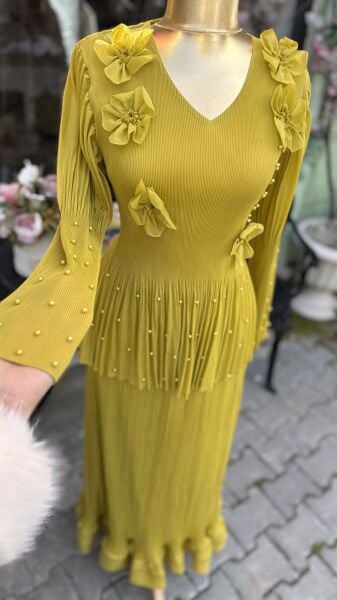 Şehrazat Butik Tasarım İncili Yeşil Takım