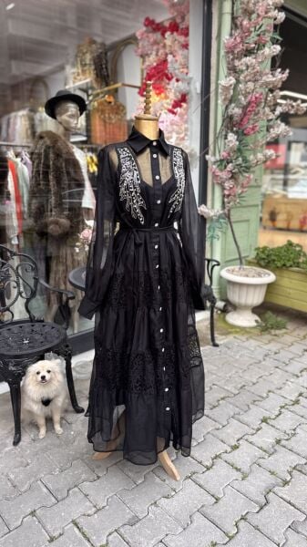 Şehrazat Butik Tasarım İnci Elbise Standart