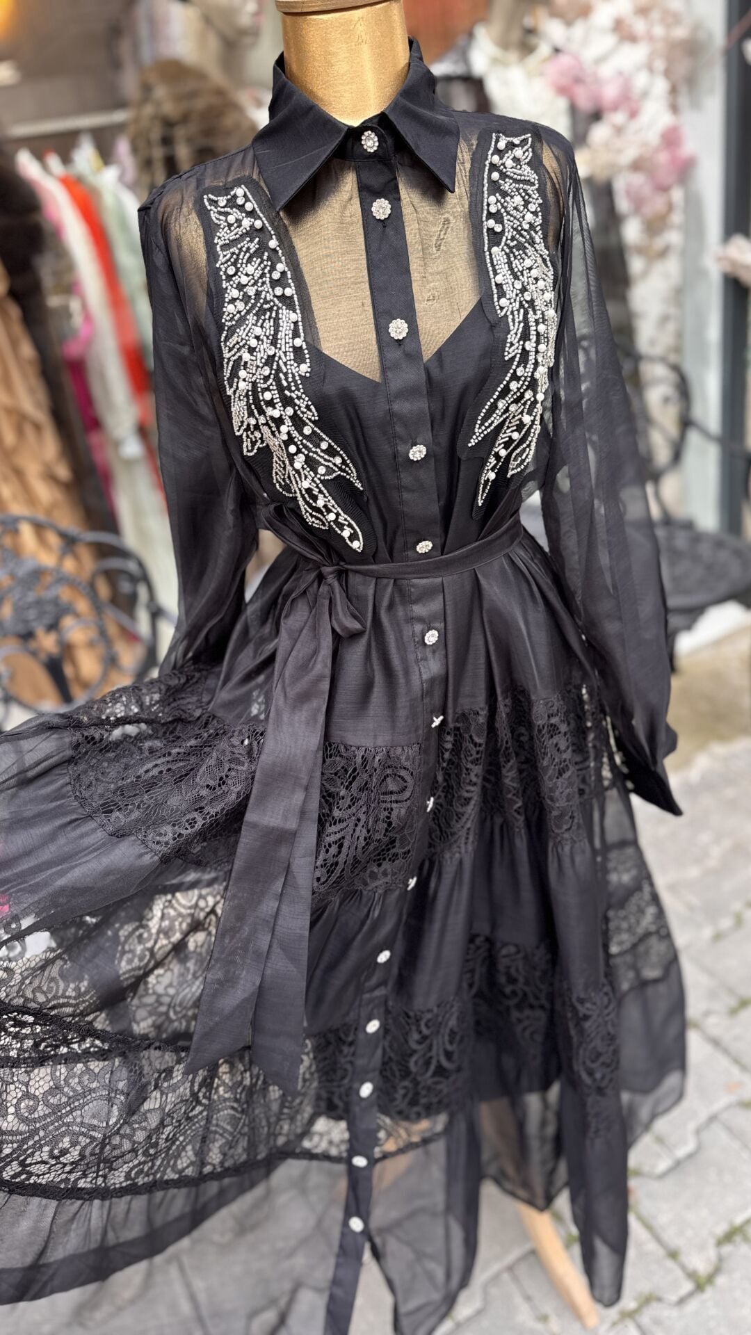 Şehrazat Butik Tasarım İnci Elbise Standart