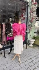 Şehrazat Butik Volanlı Orkide Gömlek