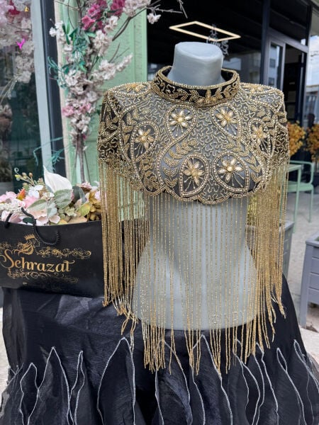 Şehrazat Tasarım Elişi Gold Pelerin