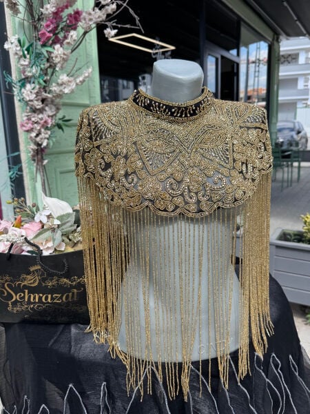 Şehrazat Tasarım Elişi Gold Pelerin