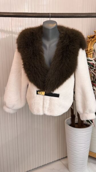 Şehrazat Butik Kemer Detaylı Kısa Tasarım Kürk