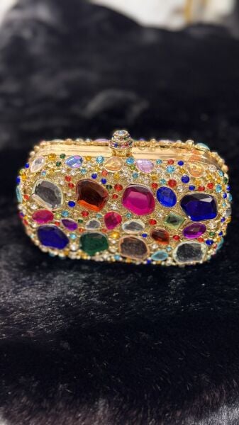 Şehrazat Butik Taş Detaylı Tasarım Şık Abiye Çanta