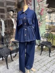 Şehrazat Butik Tasarım Kot Pantolon ve Kot Ceket Takım