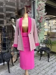 Şehrazat Butik Kendinden Kemerli Tasarım Şık Kalem Etek