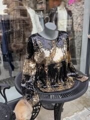 Şehrazat Butik Tasarım Pullu Şık Bluz